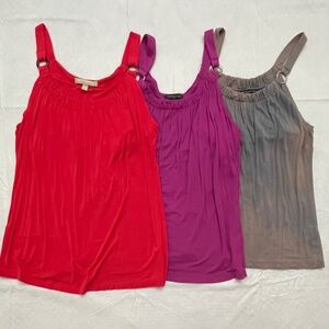 Bundle of 3 Medium Banana Republic Tank Tops Built In Shelf Bra Ring Strap M